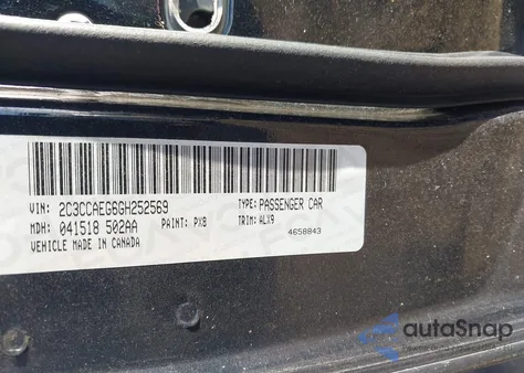 2016 Chrysler 300C from USA, damaged, VIN 2C3CCAEG6GH252569